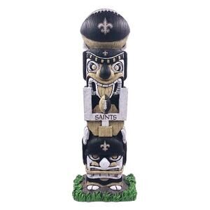 NFL Saints Tiki Face Totem Pole Figurine 16" New Orleans Indoor/Outdoors New
